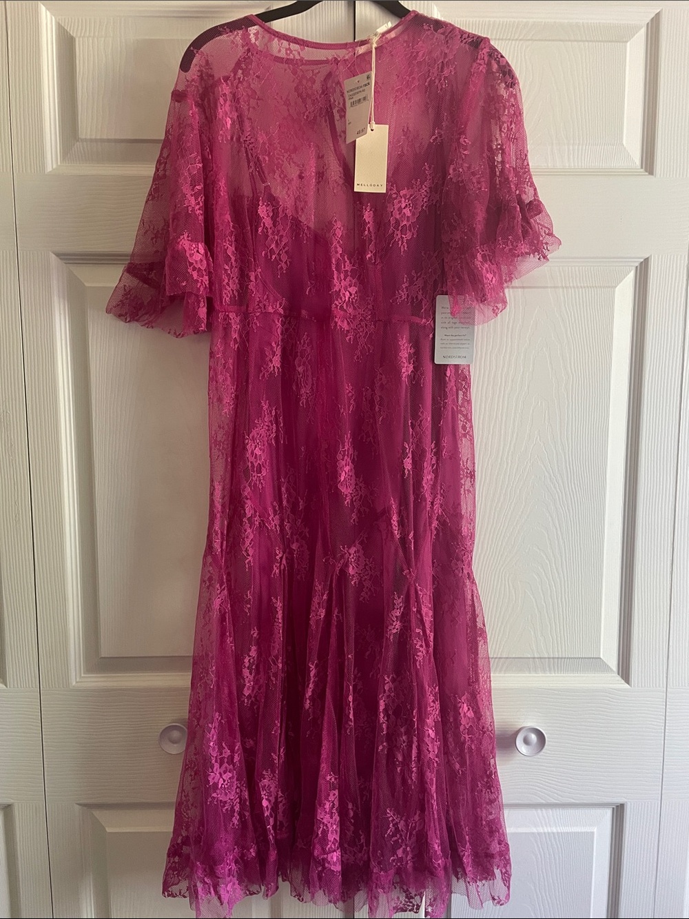 MELLODAY Pink Floral Lace Dress